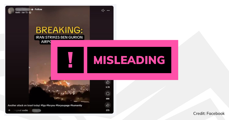 A screenshot of the post with a verdict saying 'misleading'