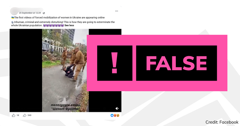 False debunk image Ukraine conscription