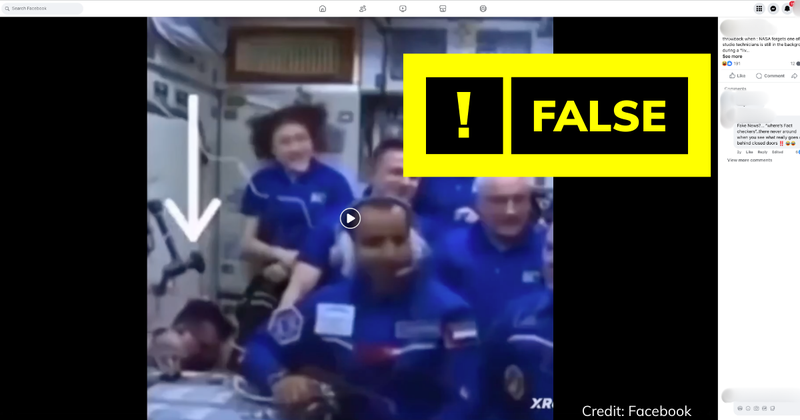 altered still from the International Space Station