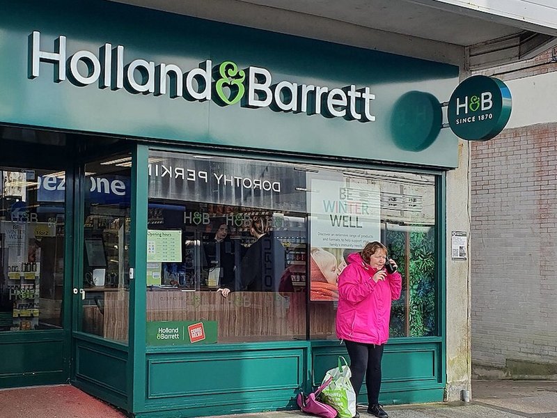 A Holland & Barrett shop in St Austell, Cornwall