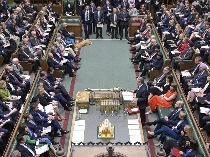 The House of Commons during Prime Minister's Questions