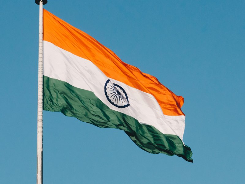 The Indian national flag.