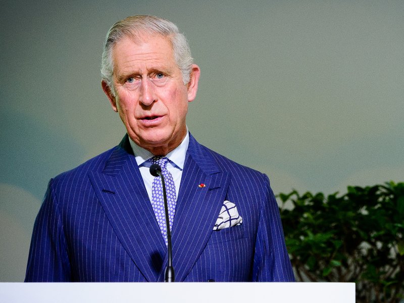 King Charles speaking at an event in 2021