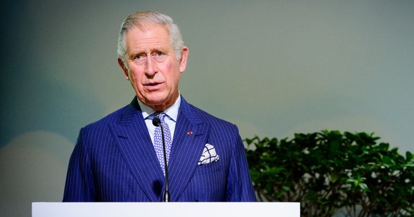 King Charles speaking at an event in 2021