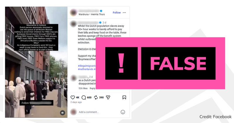 Muslim women queue false debunk