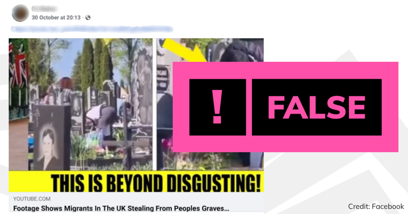 Debunk image of FB migrant graves