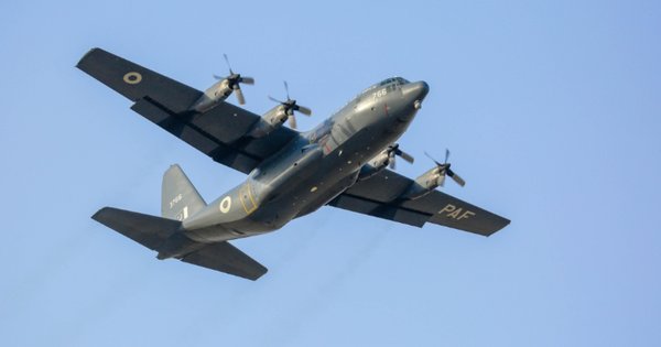 A Pakistan Air Force aircraft in-flight