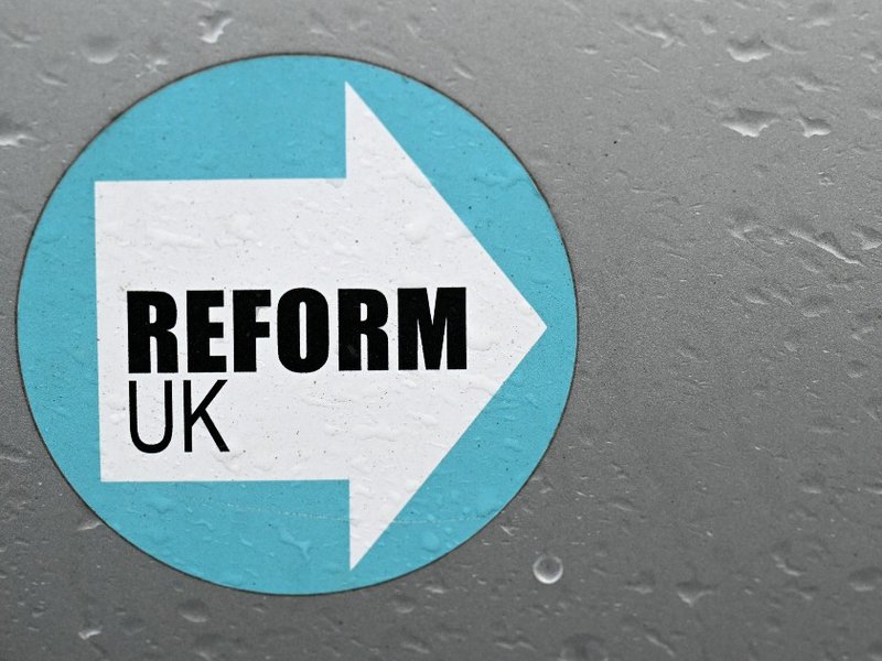 A Reform UK sign