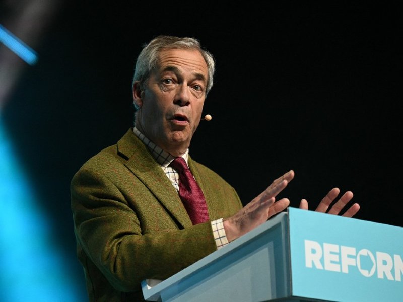 Nigel Farage MP speaking at a Reform UK event in March 2026.