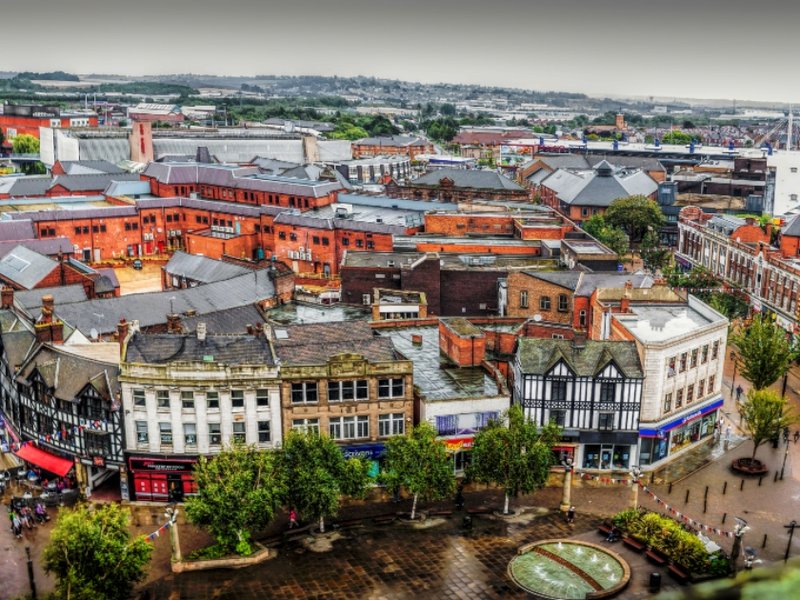 A bird’s eye view of Rotherham town centre