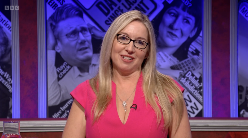 Victoria Coren Mitchell presenting Have I Got News For You
