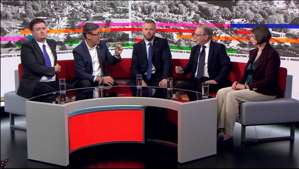 Makerfield by-election candidates during a BBC debate on 8 June