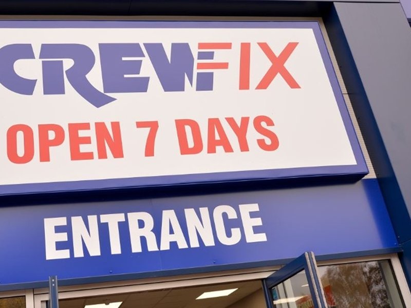 The front of an Screwfix store