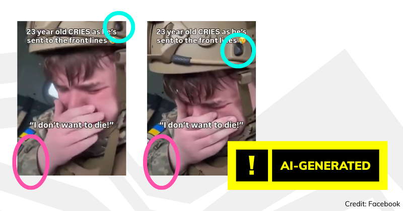 Highlighting AI errors on Ukrainian soldier