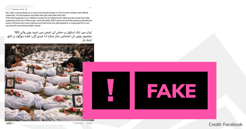 Debunk image of Iran children's funeral