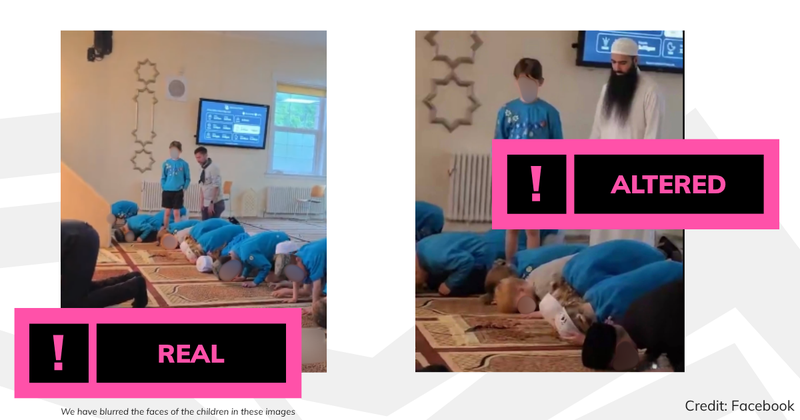 Debunk image of Beaver Scouts at mosque