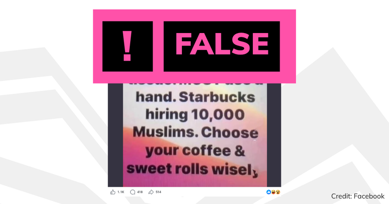 Debunk image Starbucks Muslims