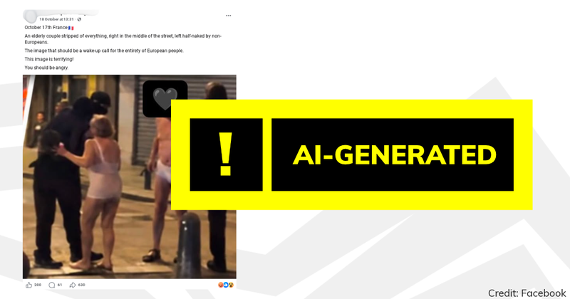Debunk image elderly French couple stripped