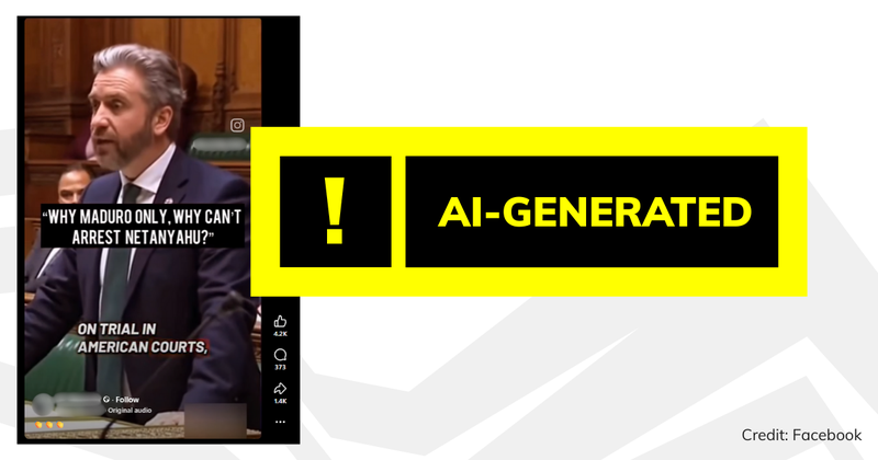 An image of the video with a verdict saying 'AI generated'.