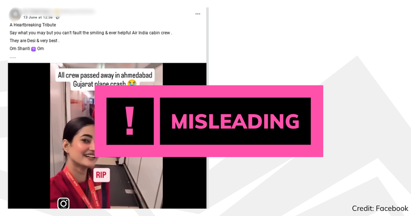 Debunk image Air India crew video