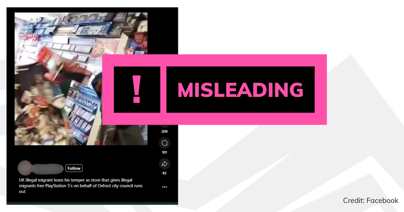 A screenshot of the post with a verdict saying 'misleading'