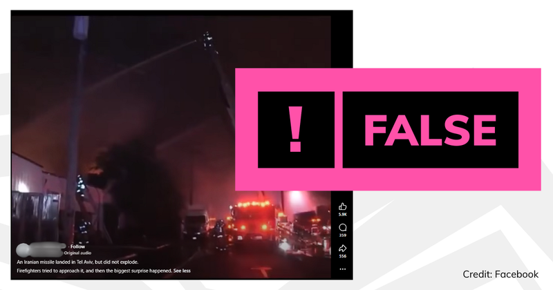 A screenshot of the video with text overlaid saying 'false'