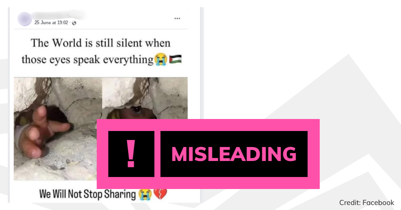 Debunk image of girl in rubble