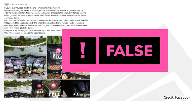 False label on a Facebook post