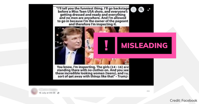 Trump pageant debunk image