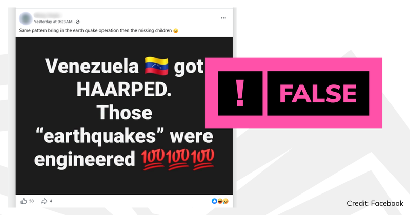 A screenshot of the post with overlaid text saying 'false'.