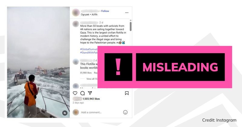 A screenshot of the video with a verdict saying 'misleading'