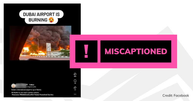 A screenshot of the video with text overlaid saying 'miscaptioned'