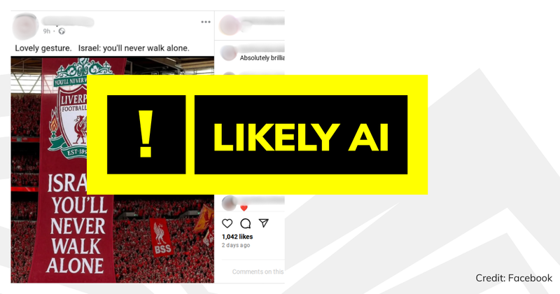 Debunk image Liverpool AI