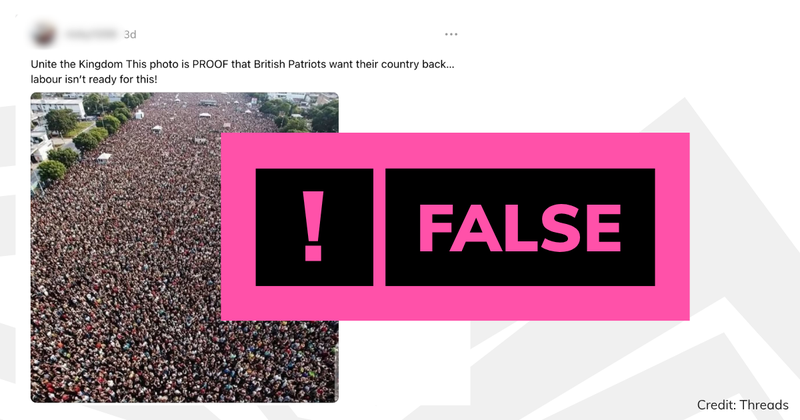 False label on a Facebook post