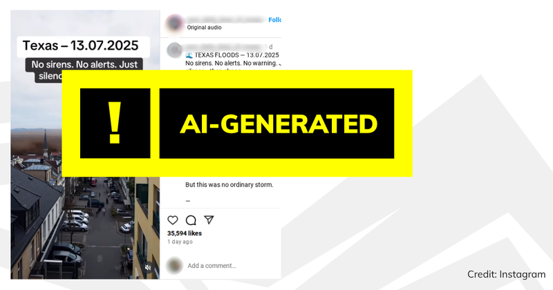 Debunk image Texas AI floods compilation