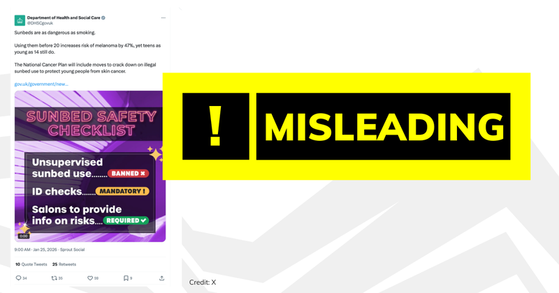 annotated screenshot of DHSC post