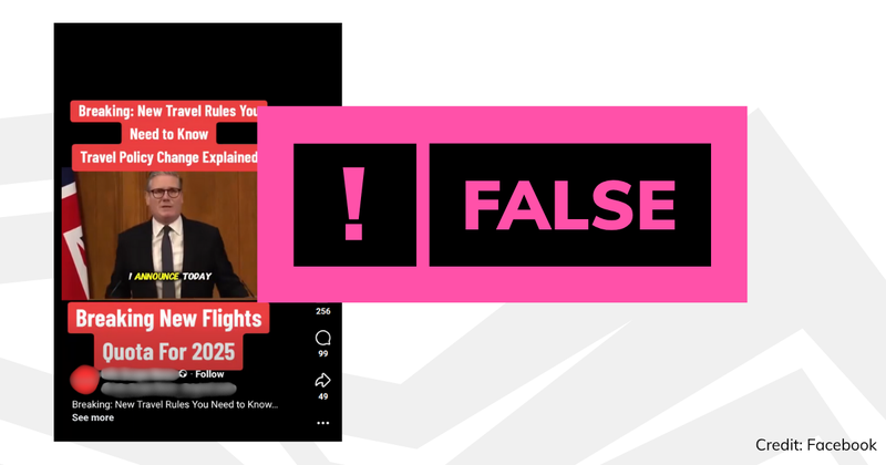 Debunk image of FB two flights repeat