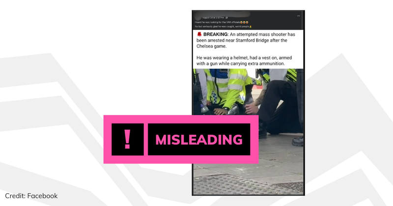 Debunk image Stamford Bridge arrest