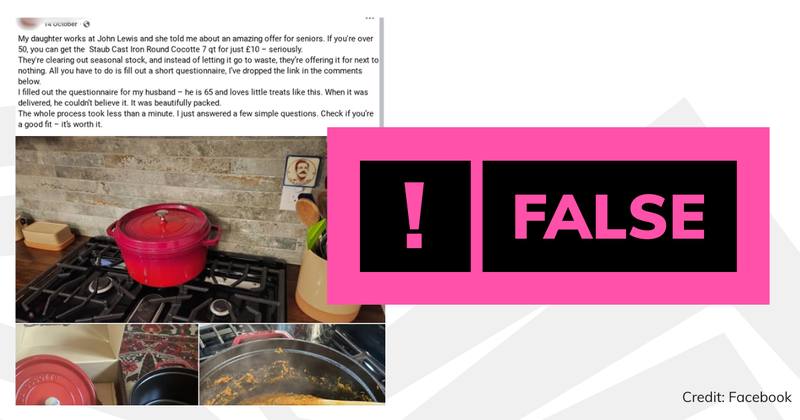 Debunk image John Lewis pot