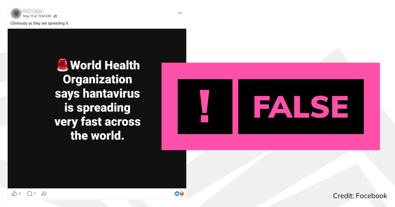 Social media with 'false' overlaid