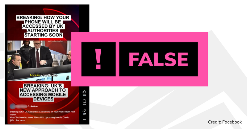 A screenshot of the video with overlaid text saying 'false'.
