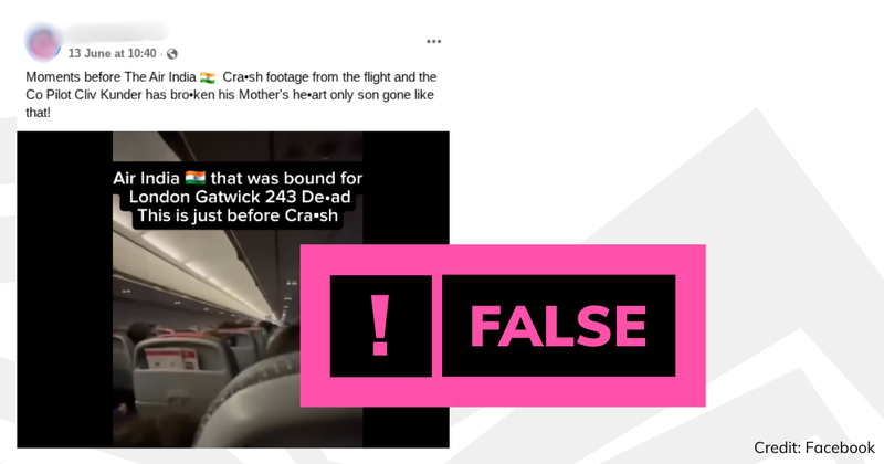 Debunk image Pakistan flight miscaptioned