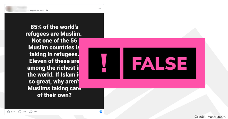 False label on a Facebook post