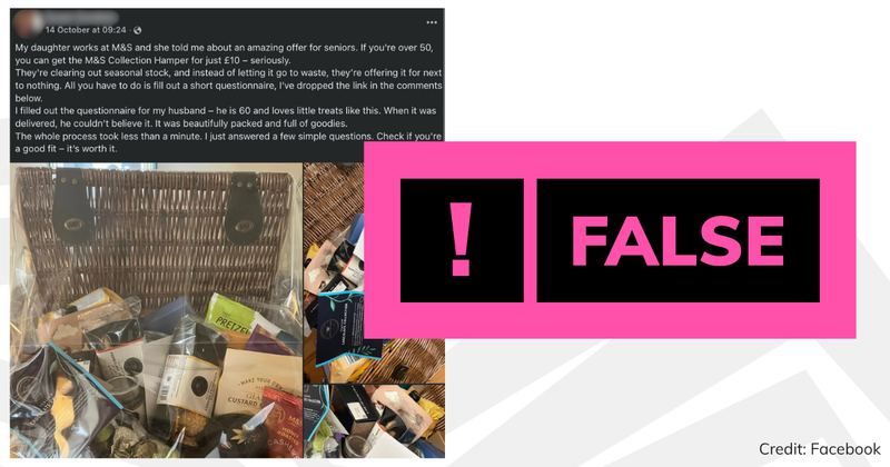 False label on a Facebook post