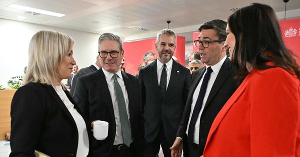 Prime Minister Sir Keir Starmer (second from left) and Greater Manchester mayor Andy Burnham (second from right) talking to Northern Ireland’s First Minister Michelle O'Neill (left) in 2024.