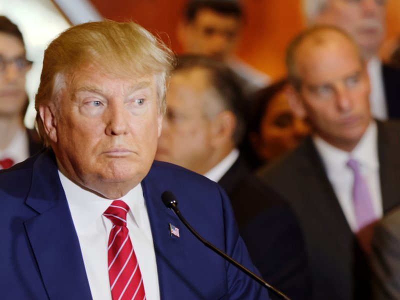Donald Trump at a rally in 2016.