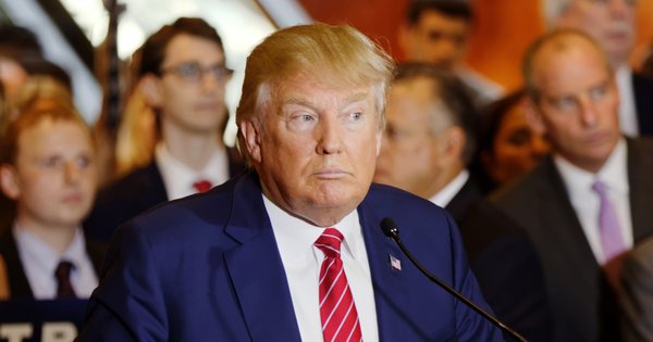 Donald Trump at a rally in 2016.