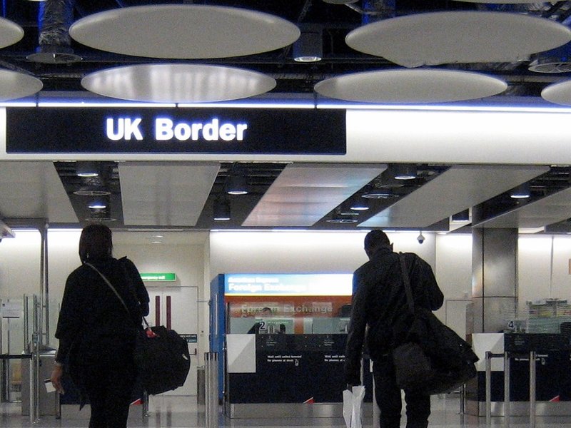 The UK border at Heathrow Airport.