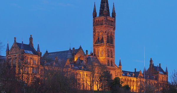 The University of Glasgow at night