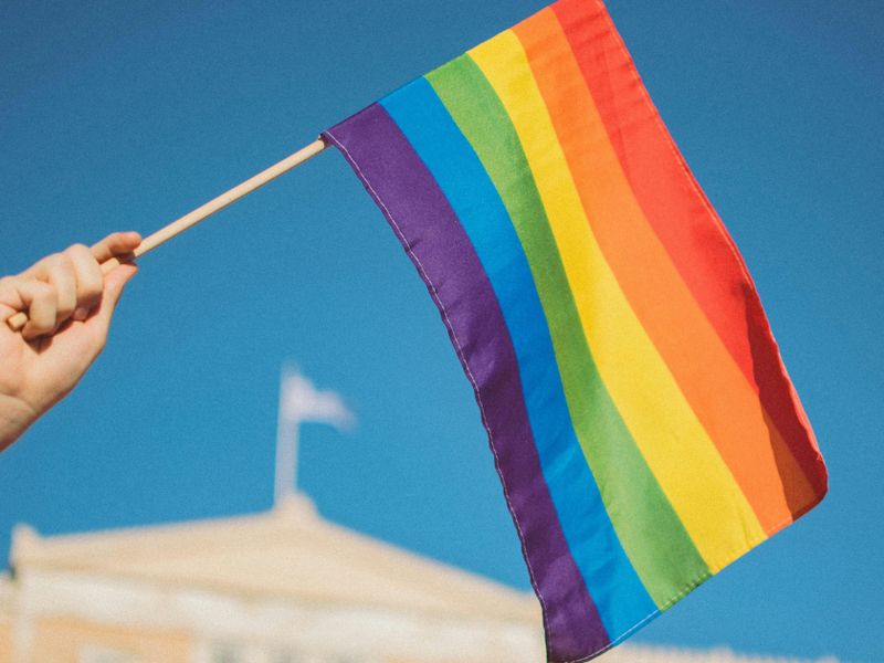 Photo of pride flag.